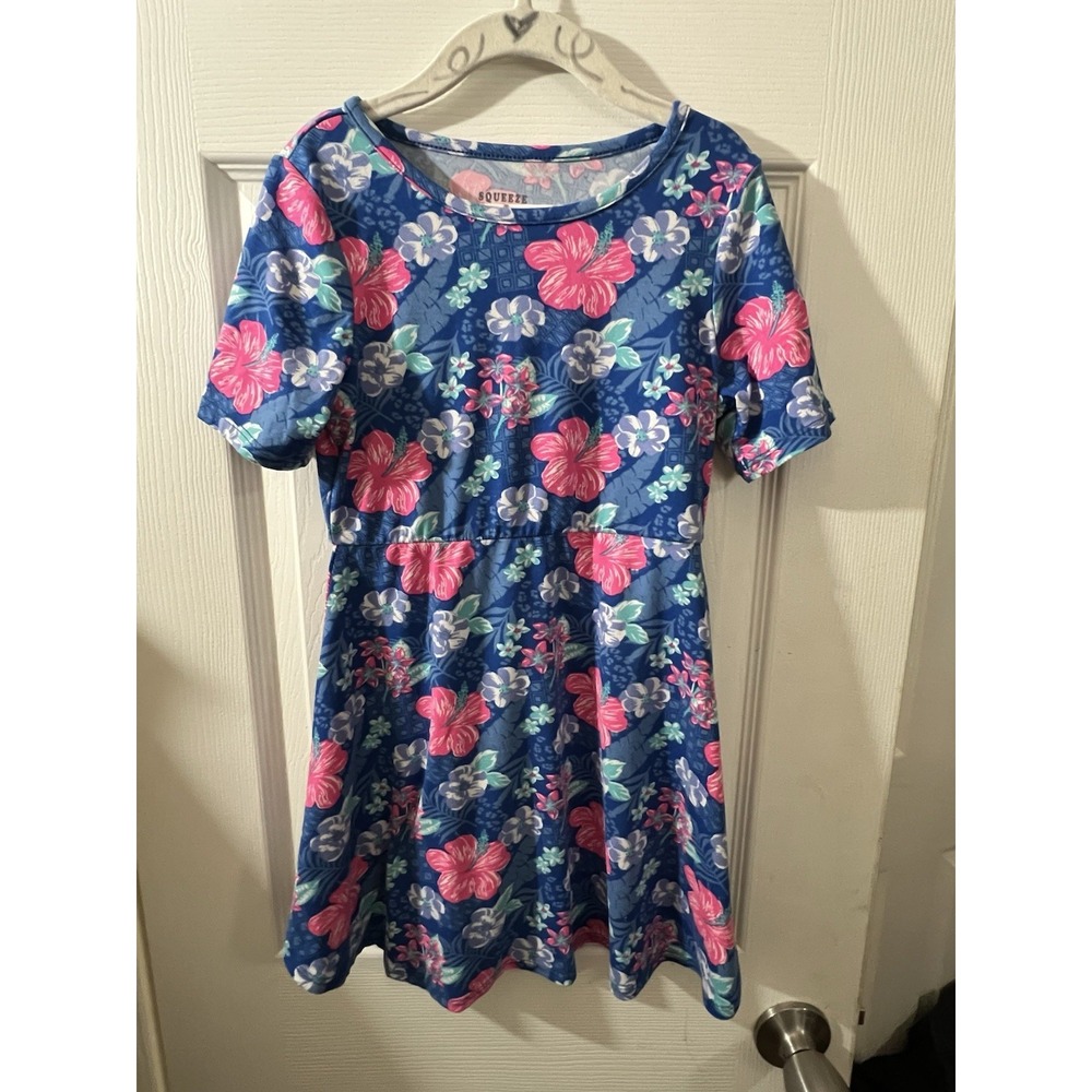 Squeeze‎ Dress Girls Small 6 Pink Rose Spring Floral Soft Dress